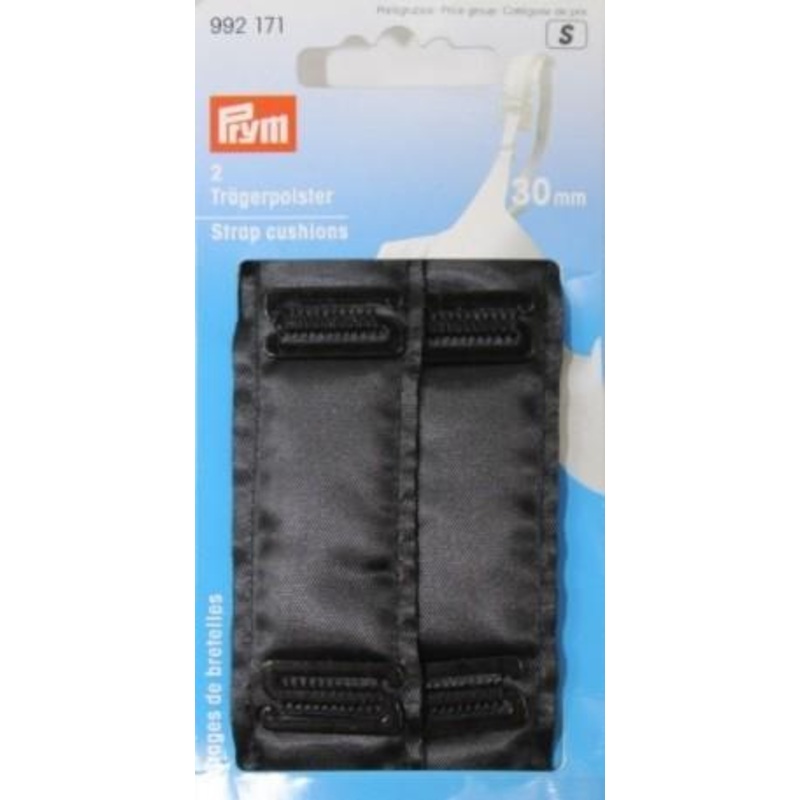 Bra Strap Cushions, 30MM, black
