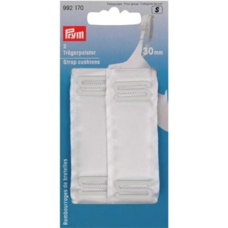 Bra Strap Cushions, 30MM, white