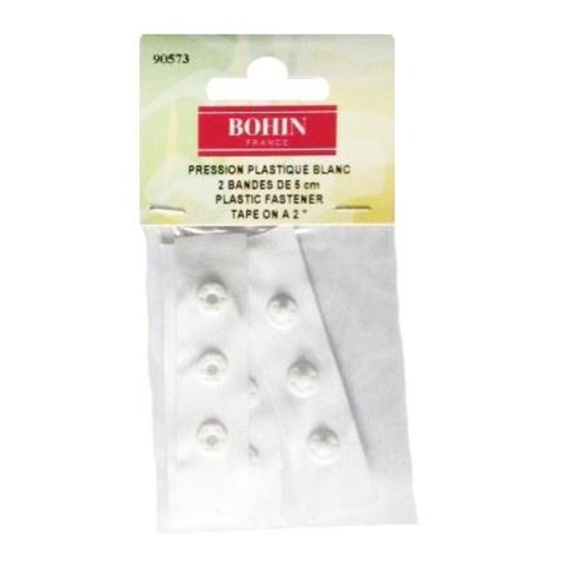 Bohin Plastic Fastener Tape, White, 50mm (1.97)