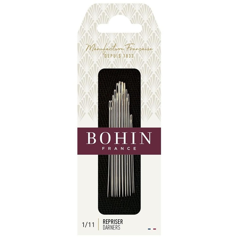Bohin Short Darners Needles, Size No. 1/11 x 12pc.