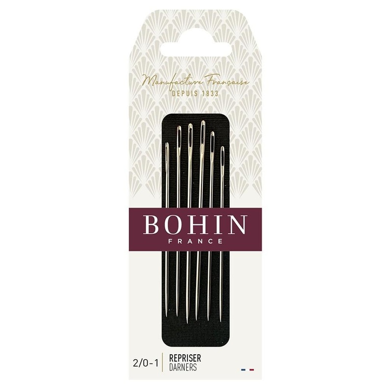 Bohin Short Darners Needles, Size No. 2/0-1 x 6pc.