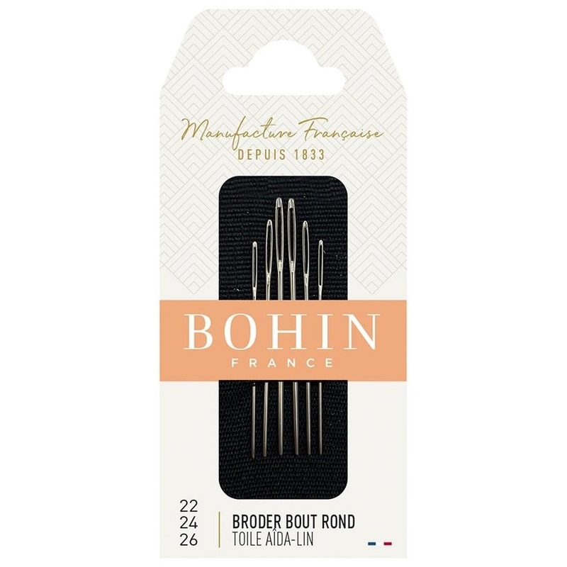 Bohin Tapestry Needles, Sizes No. 22/24/26 x 6pc.
