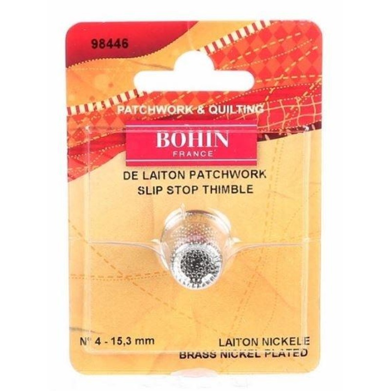Bohin Thimble Quilters Nickel Plated Brass Sm No. 4