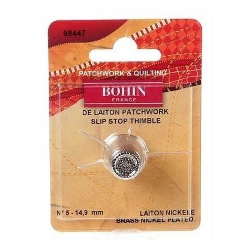 Bohin Thimble Quilters Nickel Plated Brass Sm No. 5
