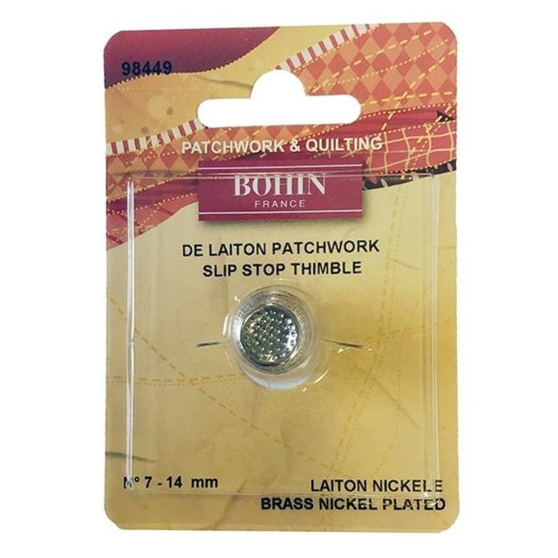 Bohin Thimble Quilters Nickel Plated Brass Sm No. 7