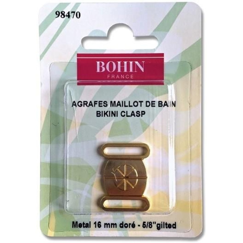 Bohin Bikini Clasp 16mm 5/8 Metal, Gilted