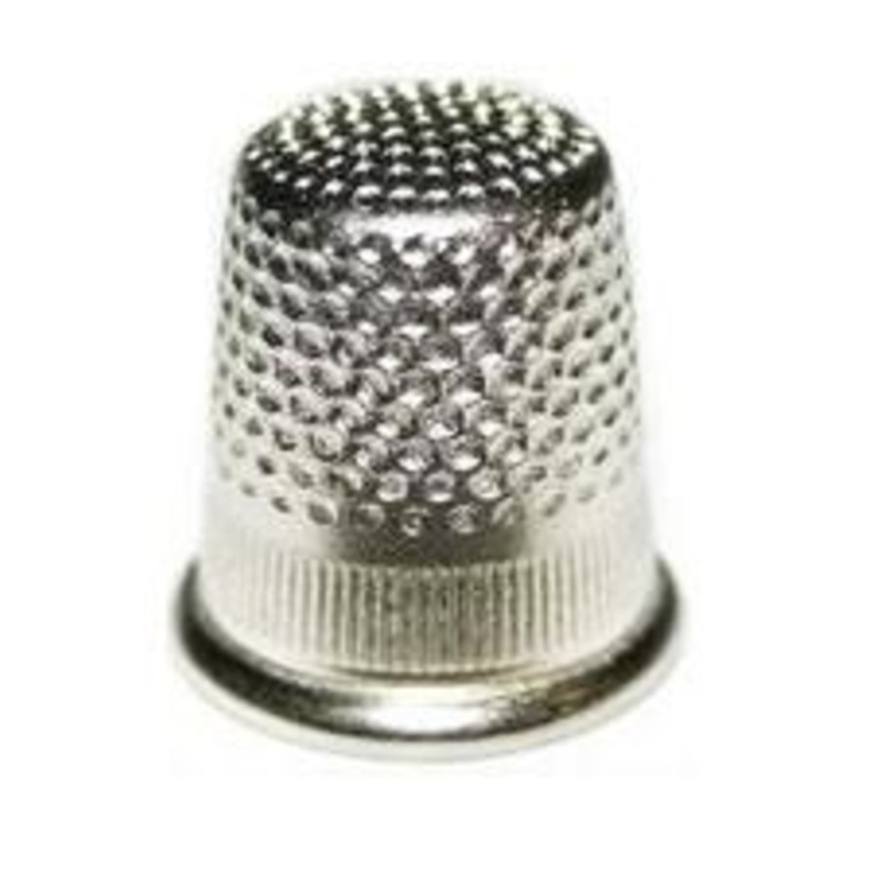 Bohin Brass/Nickel Round Top Thimble (Extra Large), 18.2mm, Unpackaged