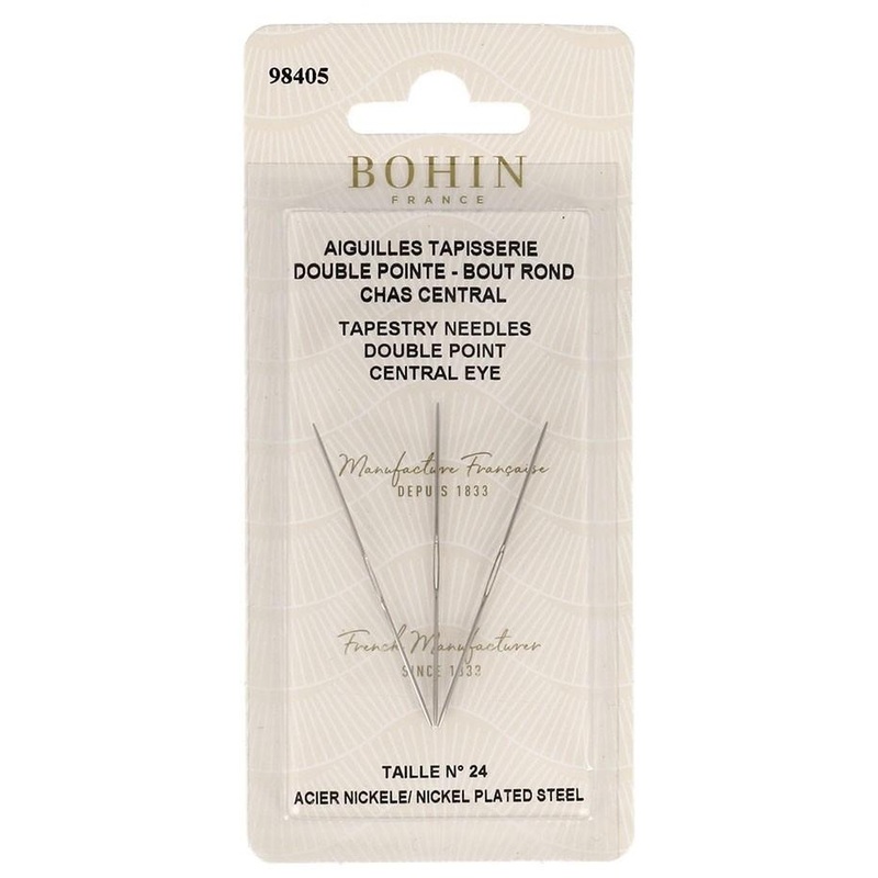 Bohin Double Point Central Eye Tapestry Needles, Size No. 24 x 3pc.