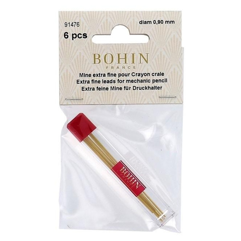 Bohin Extra Fine Pencil Refill, 0.9mm, Yellow, 6pc.