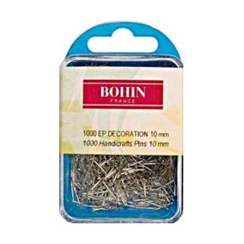 Bohin Handicraft Pins 10mm Nickel, 1000pc
