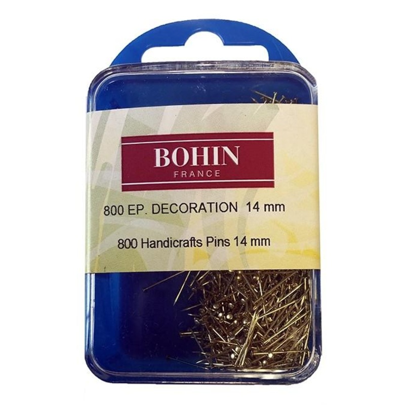 Bohin Handicraft Pins 14mm Gilded, 800pc