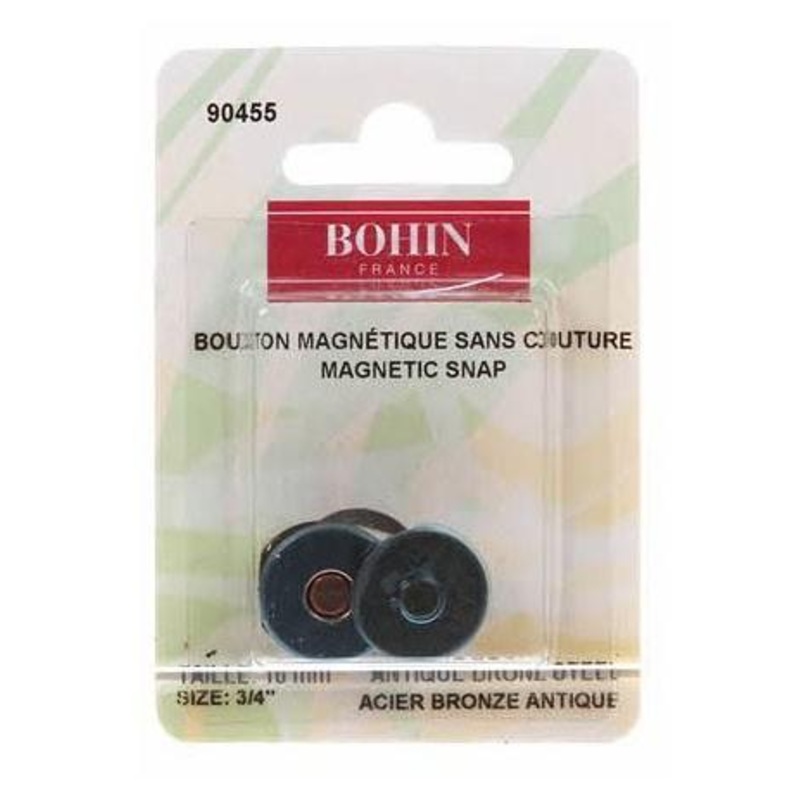 Bohin Magnetic Snap in Bronze, 18mm (3/4)