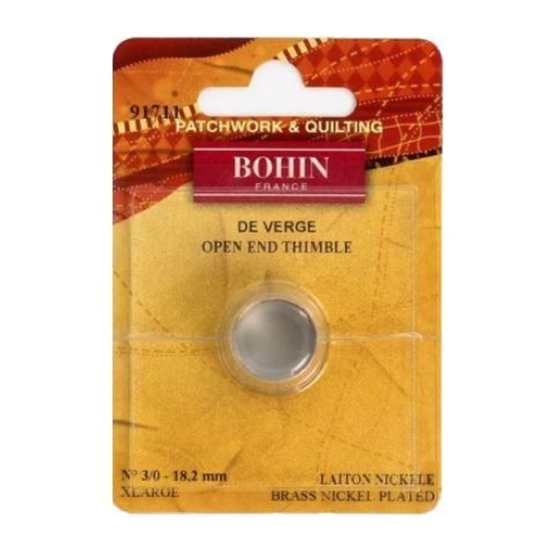 Bohin Open Ended Thimble Brass 3/0