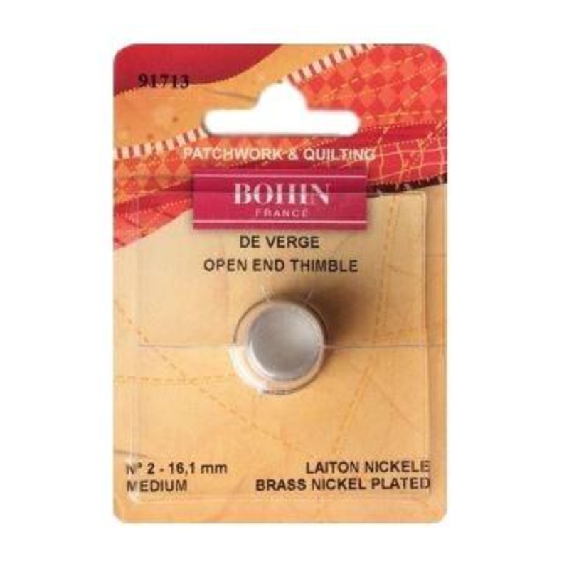Bohin Open Ended Thimble Brass No. 2
