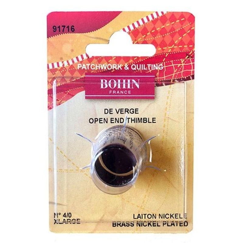 Bohin Open Ended Thimble Brass, X-Large