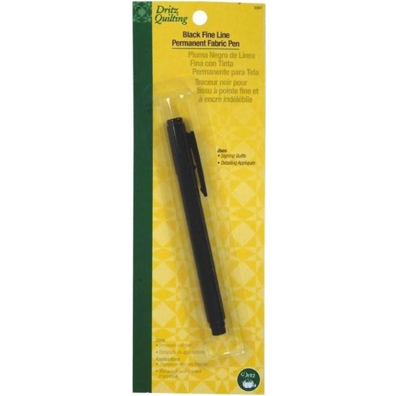 Black Fine Line Permanent Fabric Pen