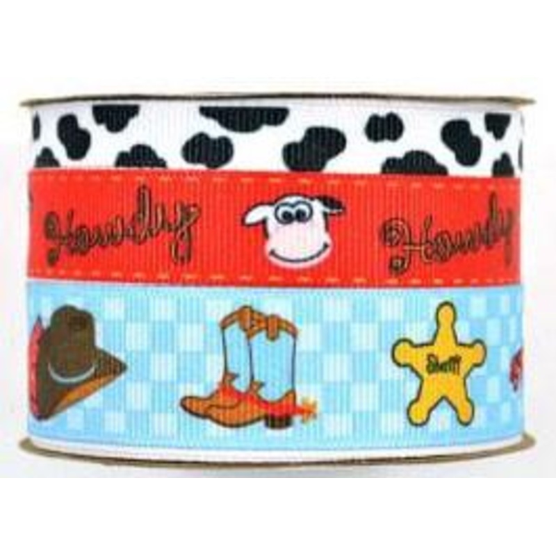 Babyville Boutique Printed Ribbon - Cowbaby