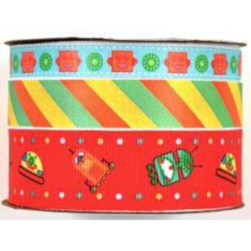 Babyville Boutique Printed Ribbon - Robots