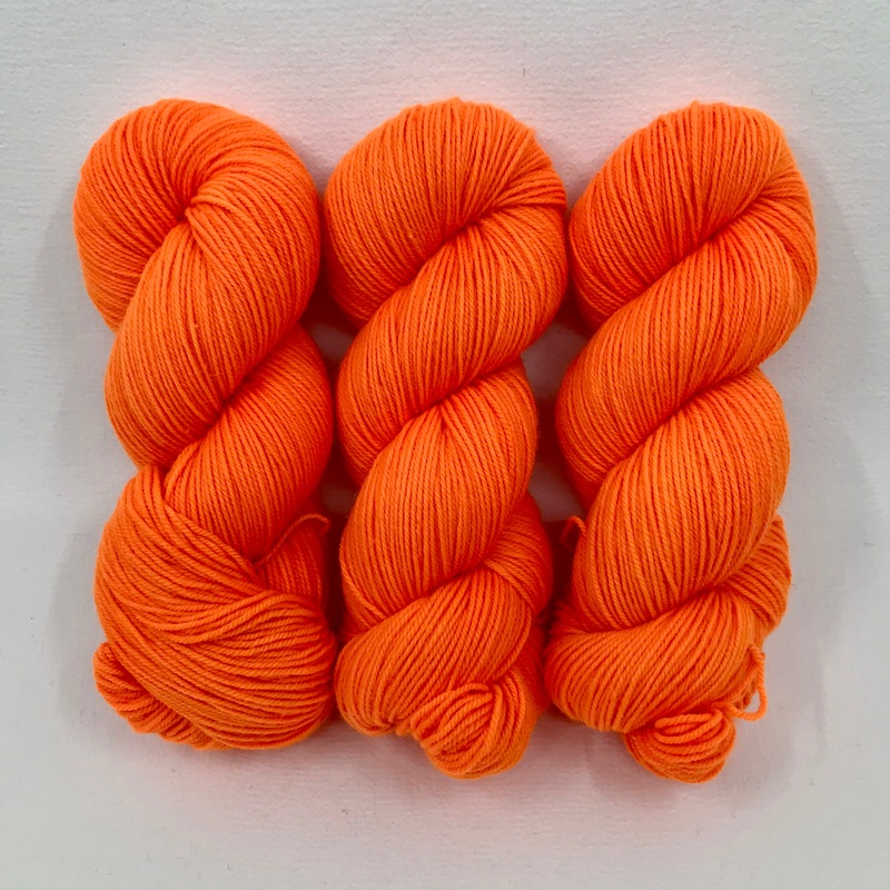 Orange Light Sabre in Socknado Fingering / Sock Weight