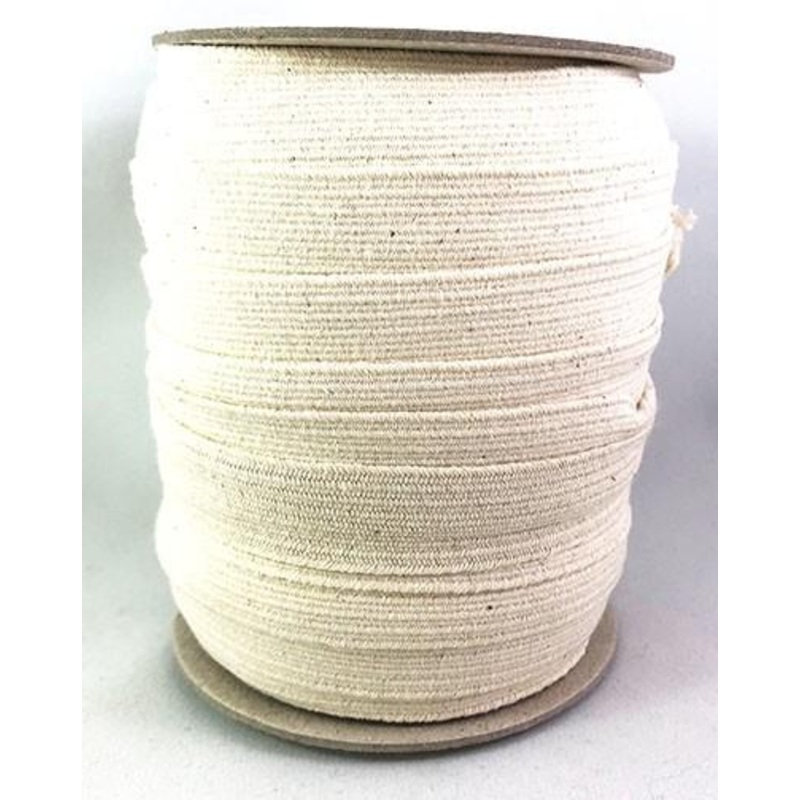 Swimwear / Bathing Suit Chlorine Resistant Elastic, 65% Cotton / 35% Rubber, 6mm x 44M, Beige