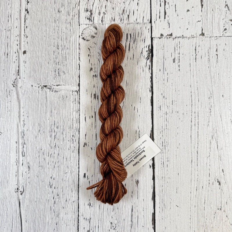 Brown Tabby - Socknado Mini Twister 20 Gram - Dyed Stock