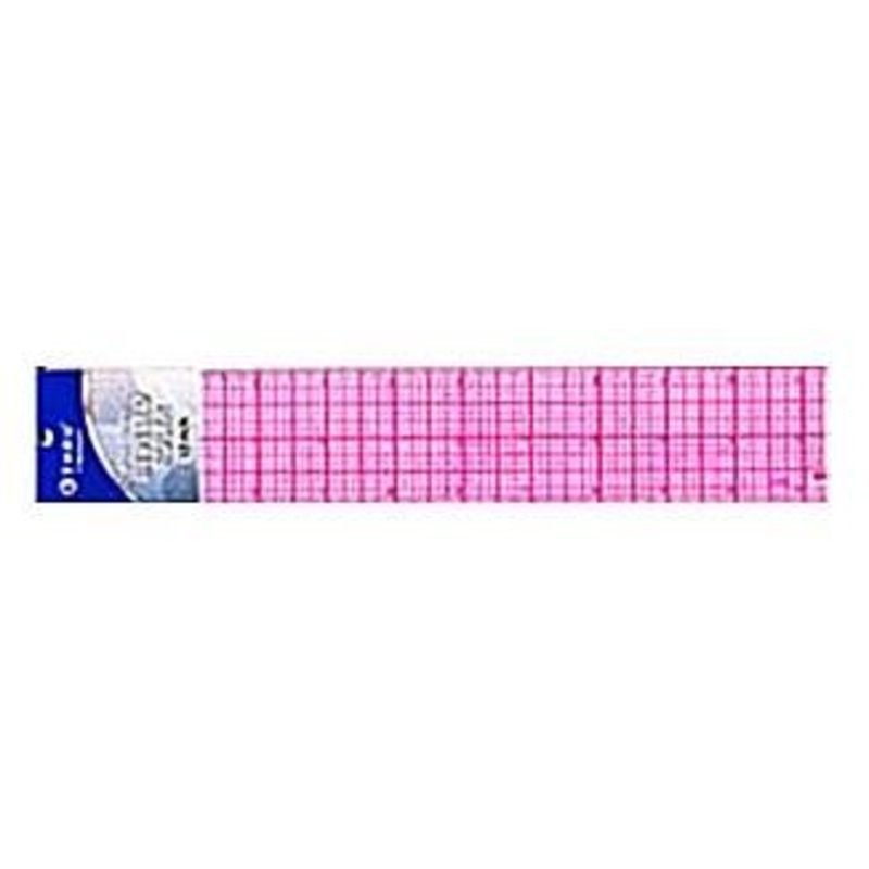 Westcott C-Thru 8ths Transparent Beveled Ruler with Stainless Steel Edge, 18