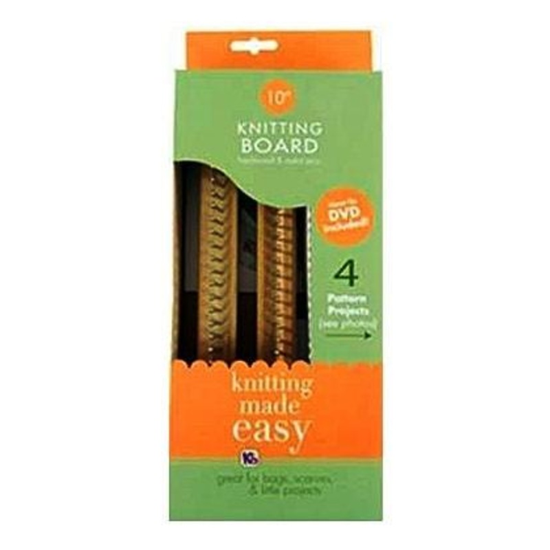 10 Knitting Board Kit (Includes DVD, Instructions, Knit Hook & 4 Pattern Projects) CLEARANCE