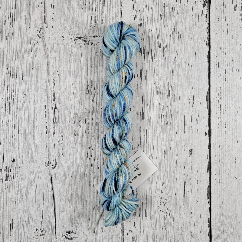 Picasso in Blue - Socknado Mini Twister 20 Gram - Dyed Stock