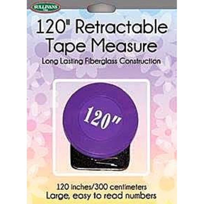 Sullivans 120 Retractable Tape Measure, Purple