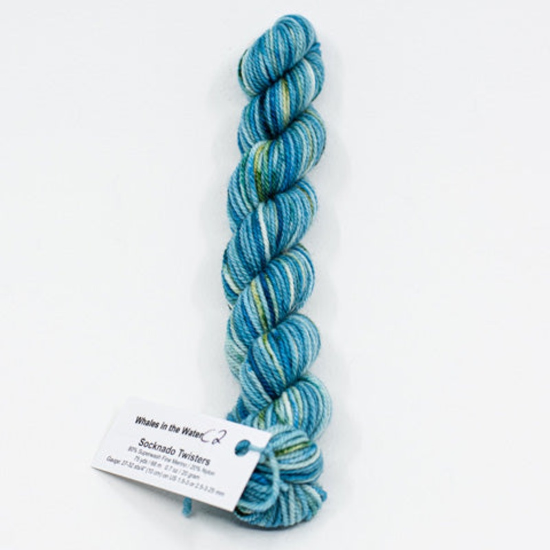 Whales in the Water - Socknado Mini Twister 20 Gram - Dyed Stock