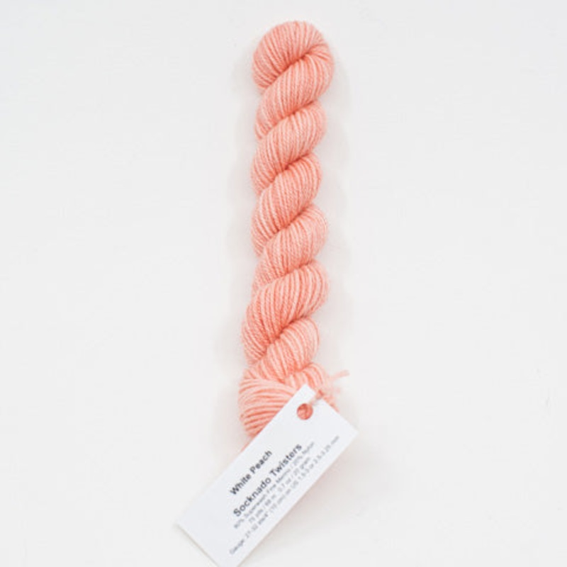 White Peach - Socknado Mini Twister 20 Gram - Dyed Stock