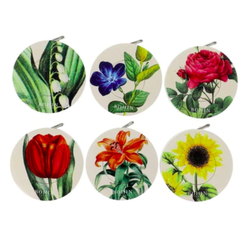 BOHIN Retractable Tape Measure, Botanical Collection, 1 Piece