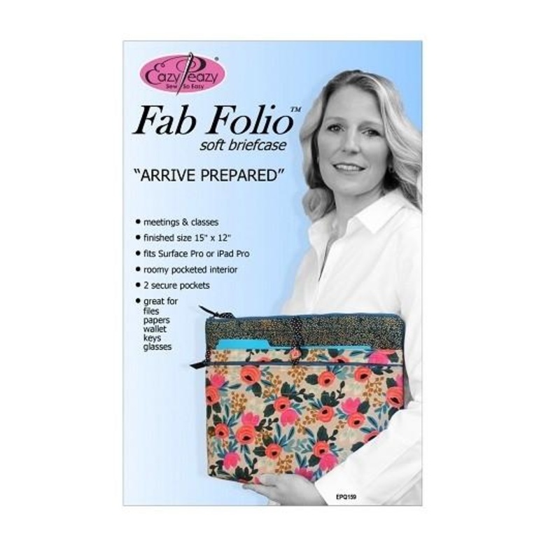 Eazy Peazy Quilts Fab Folio Soft Briefcase Pattern, 15 x 12