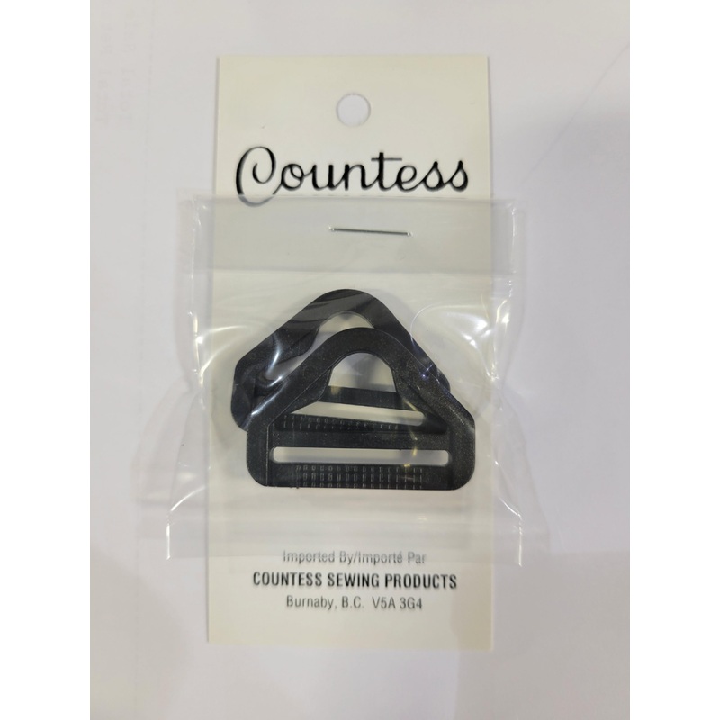 Slide Hook 25mm Black 2 Count
