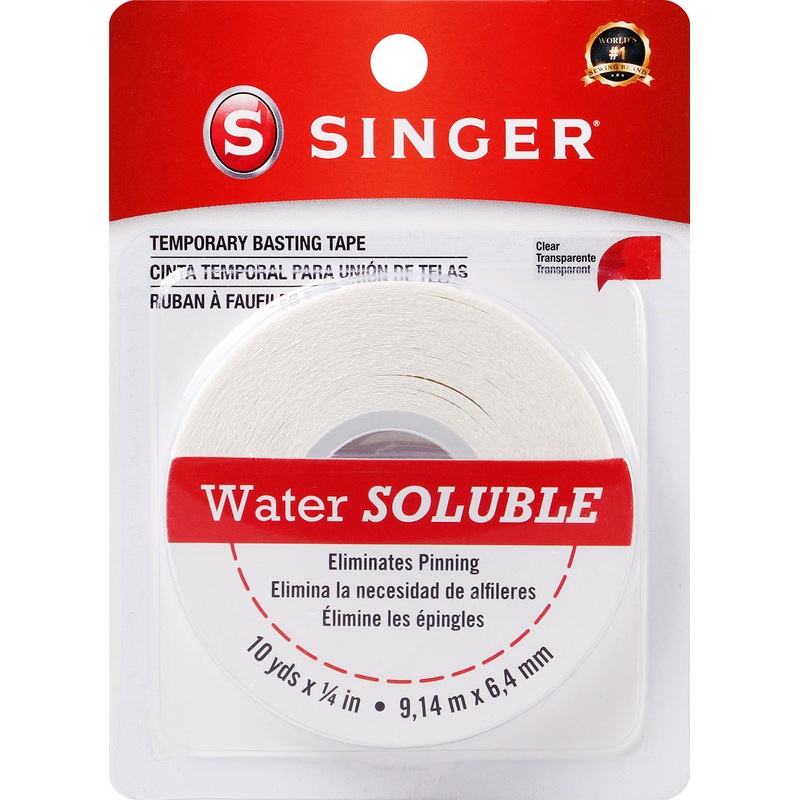 Water Soluble Temporary Basting Tape, 6mm (1/4) x 9.14M (10 Yards)
