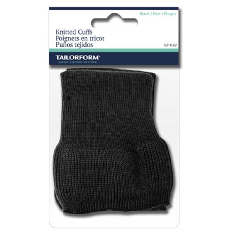 ADULT KNITTED CUFFS BLACK