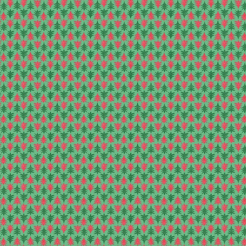 Festive Firs A-Fat Quarter 18"x22" & Half Yard 18"x44" & Full yard 36"x44"