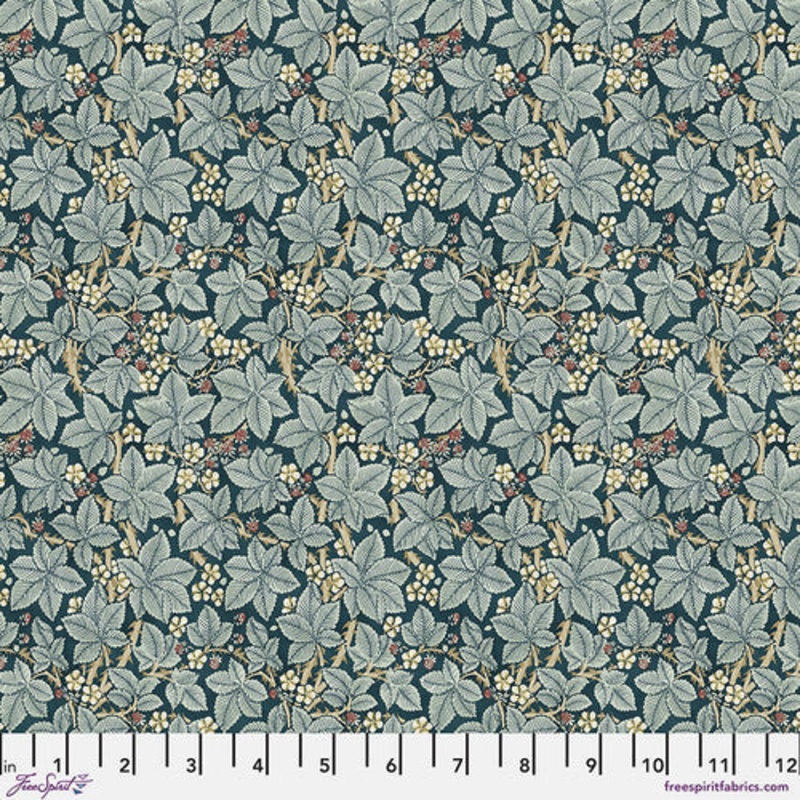 Bramble Indigo-Fat Quarter 18"x22" & Half Yard 18"x44" & Full yard 36"x44"