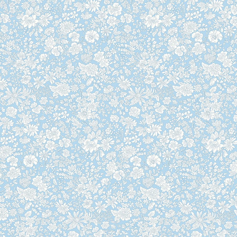 Emily Belle Blue Sky-Fat Quarter 18"x22" & Half Yard 18"x44" & Full yard 36"x44"