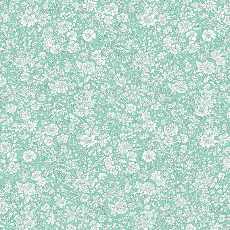 Emily Belle Soft Mint-Fat Quarter 18"x22" & Half Yard 18"x44" & Full yard 36"x44"