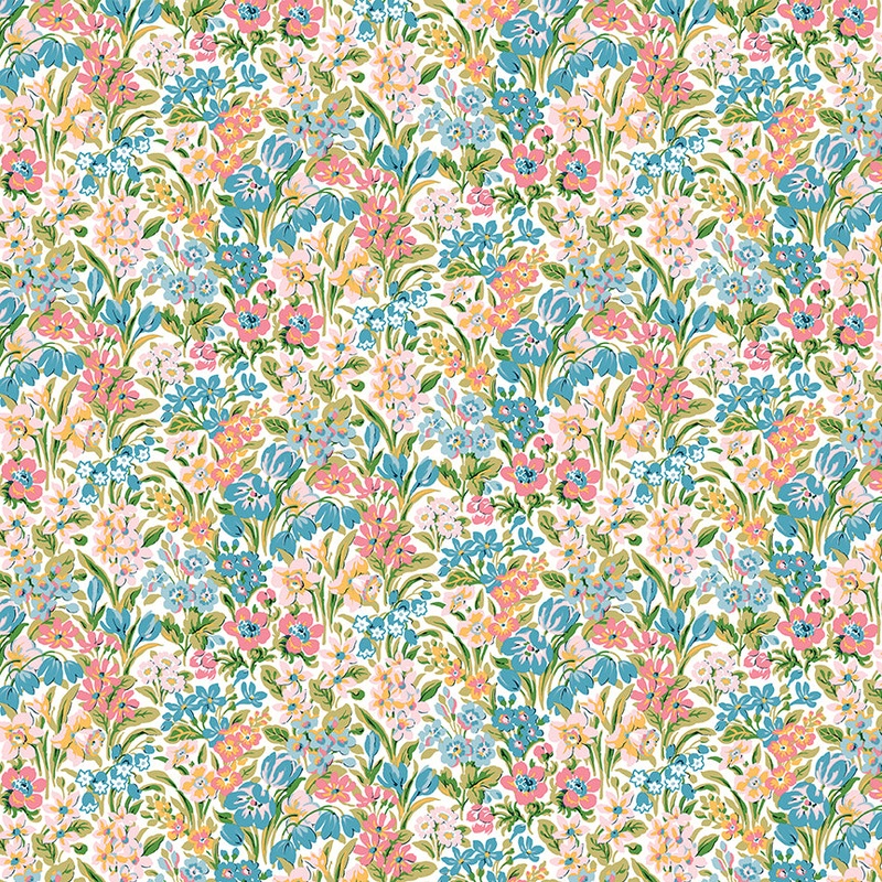 Kew Blooms A-Fat Quarter 18"x22" & Half Yard 18"x44" & Full yard 36"x44"
