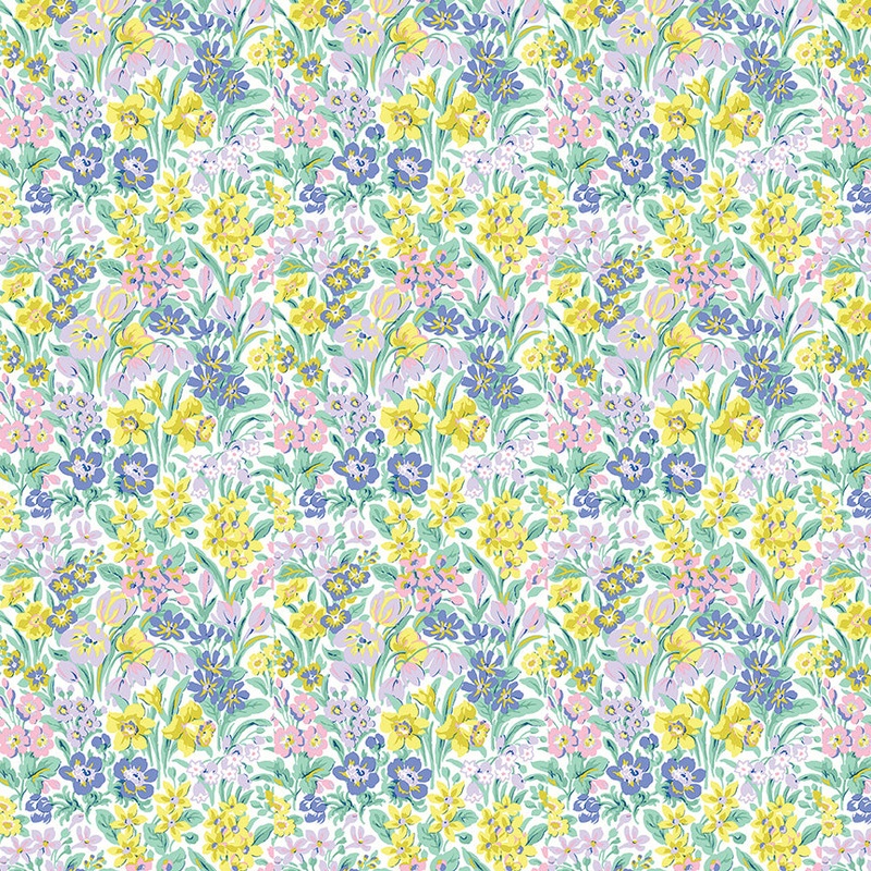 Kew Blooms B-Fat Quarter 18"x22" & Half Yard 18"x44" & Full yard 36"x44"