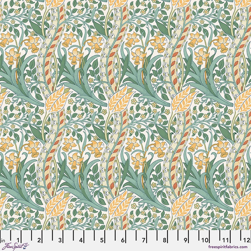 Mini Daffodil Sunshine-Fat Quarter 18"x22" & Half Yard 18"x44" & Full yard 36"x44"