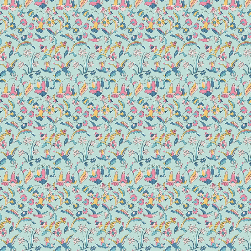 Nature's Jewel Flora-Fat Quarter 18"x22" & Half Yard 18"x44" & Full yard 36"x44"