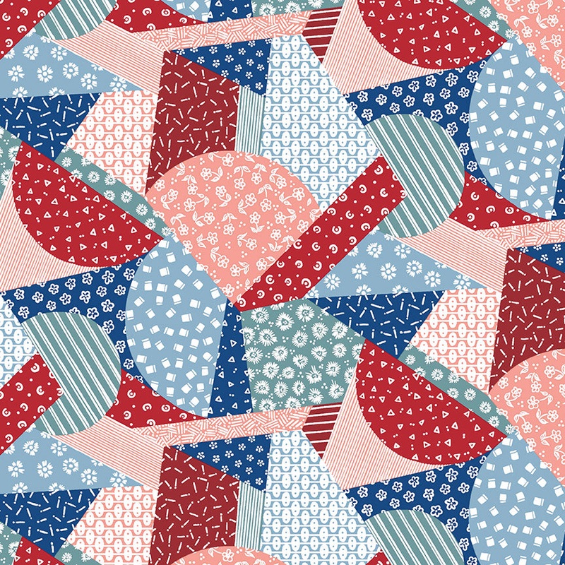 Patchwork Joy A-Fat Quarter 18"x22" & Half Yard 18"x44" & Full yard 36"x44"