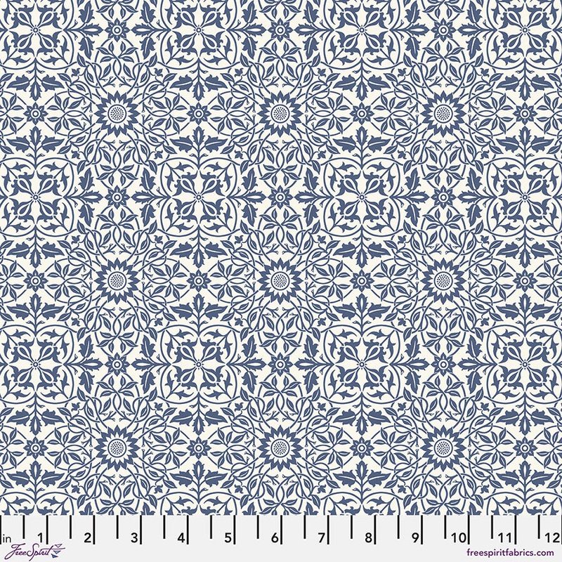 St James Blue-Fat Quarter 18"x22" & Half Yard 18"x44" & Full yard 36"x44"