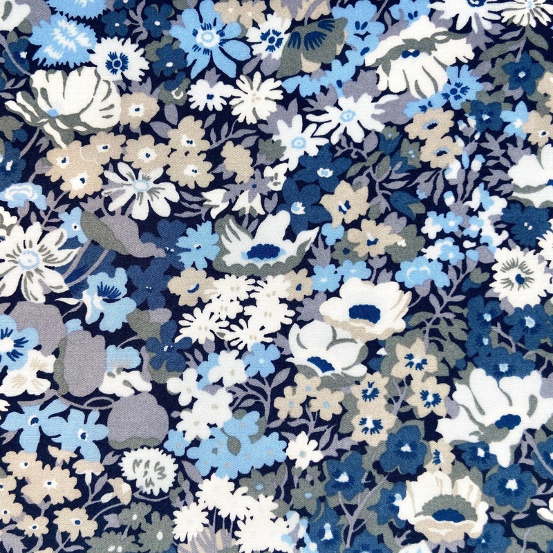 Thorpe Blue-Fat quarter 18"x26" & Half yard 18"x52" & Full yard 36"x52"