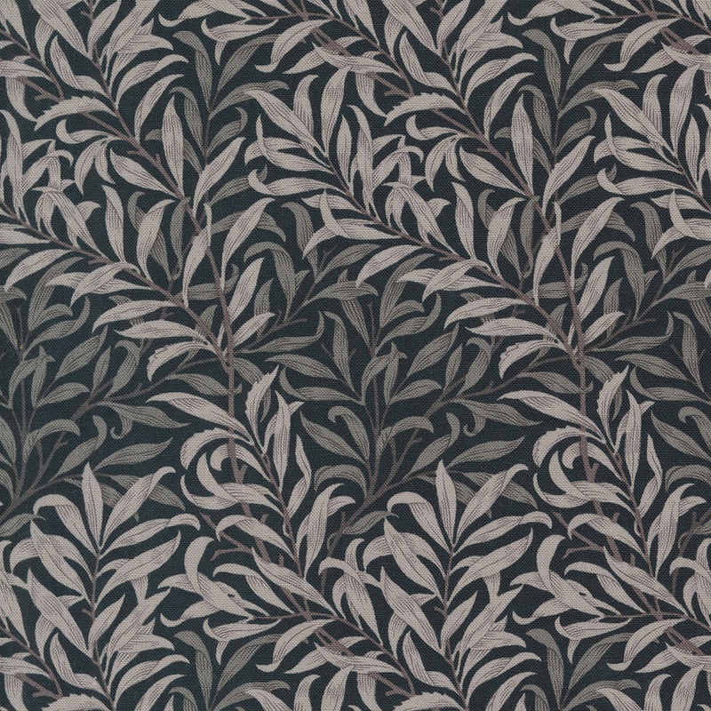 Willow Boughs Charcoal-Fat Quarter 18"x22" & Half Yard 18"x44" & Full yard 36"x44"