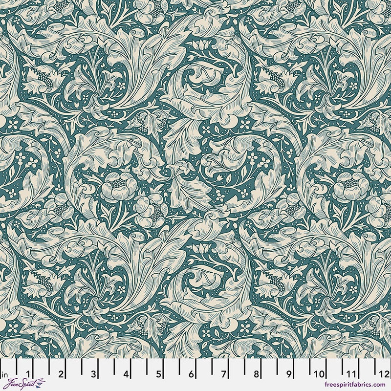 Bachelors Button Emery Blue-Fat Quarter 18"x22" & Half Yard 18"x44" & Full yard 36"x44"