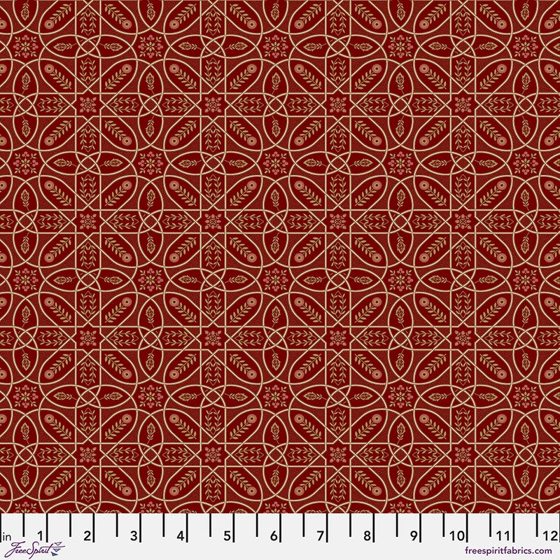 Brophy Trellis Wine-Fat Quarter 18"x22" & Half Yard 18"x44" & Full yard 36"x44"